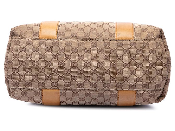 Tote Gucci Medium GG Canvas Bamboo Libeccio Beige - vista 3