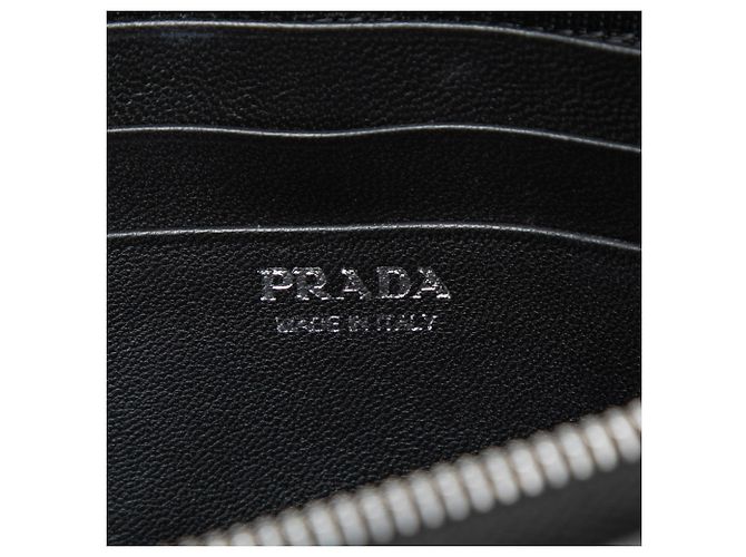 Borsa a tracolla Prada Mini Soft Calf Impunture Diagramme con doppia zip nera Nero - vista 5