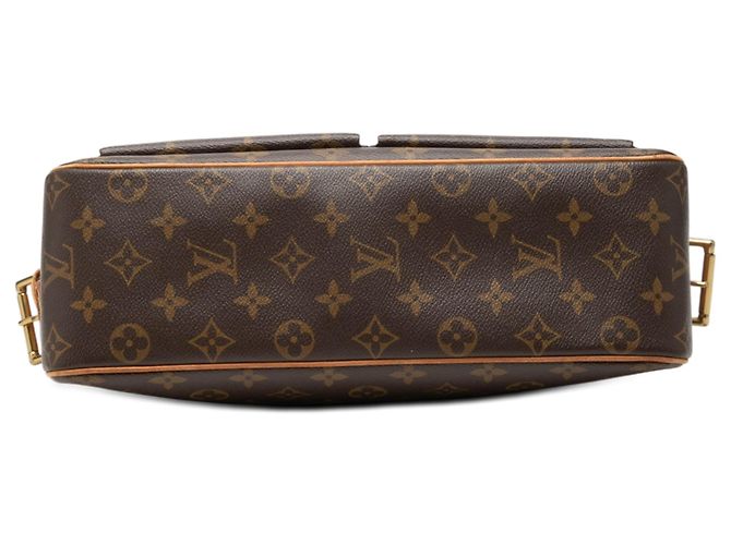 Borsa a tracolla Louis Vuitton Monogram Viva Cite GM Marrone - vista 3