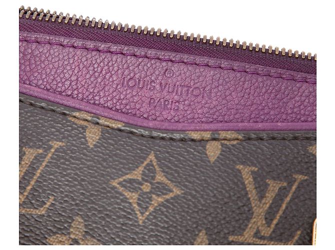 Borsa Satchel Louis Vuitton Monogram Pallas MM Marrone - vista 5