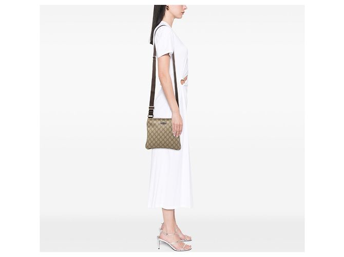 Borsa a tracolla Gucci GG Supreme Beige - vista 6
