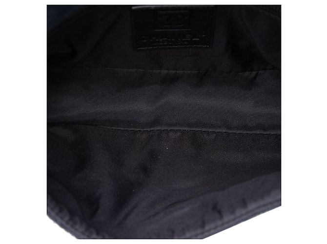 Borsa a tracolla Chanel Terry Cloth CC Sport Line Nera Nero - vista 3