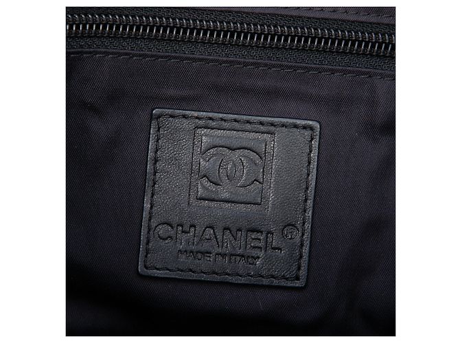 Borsa a tracolla Chanel Terry Cloth CC Sport Line Nera Nero - vista 4
