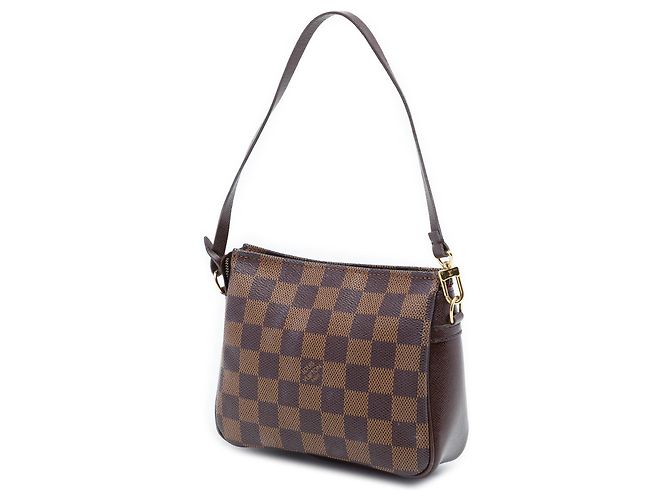 Borsa a mano Louis Vuitton Damier Ebene Trousse Pochette Marrone - vista 2