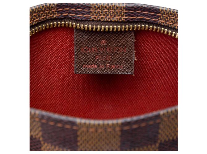 Borsa a mano Louis Vuitton Damier Ebene Trousse Pochette Marrone - vista 5