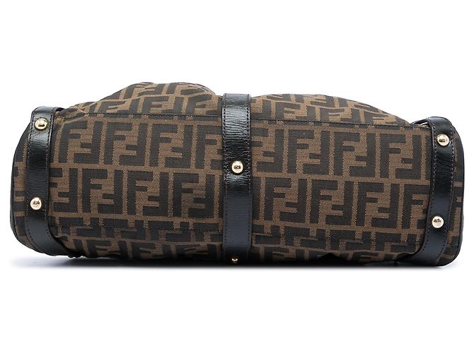 Borsa Fendi Medium Zucca Canvas Magic Marrone - vista 3