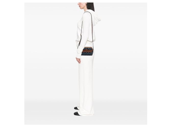 Borsa a tracolla Mini GG Denim Ophidia blu Gucci - vista 6