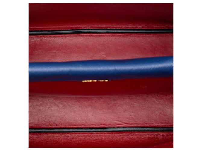 Borsa doppia Prada Medium Saffiano Cuir blu - vista 4
