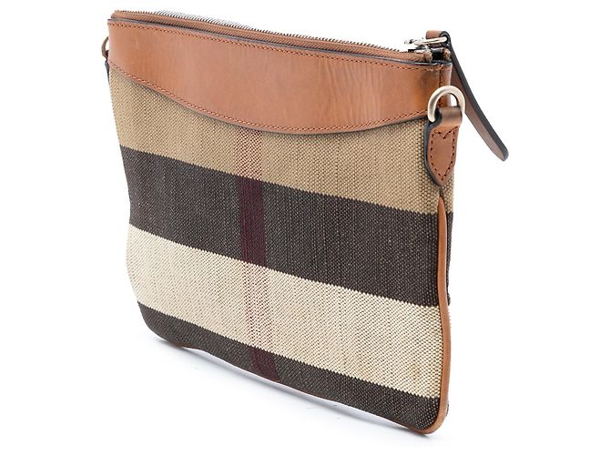 Borsa a tracolla Burberry Peyton in tela Mega Check marrone - vista 2