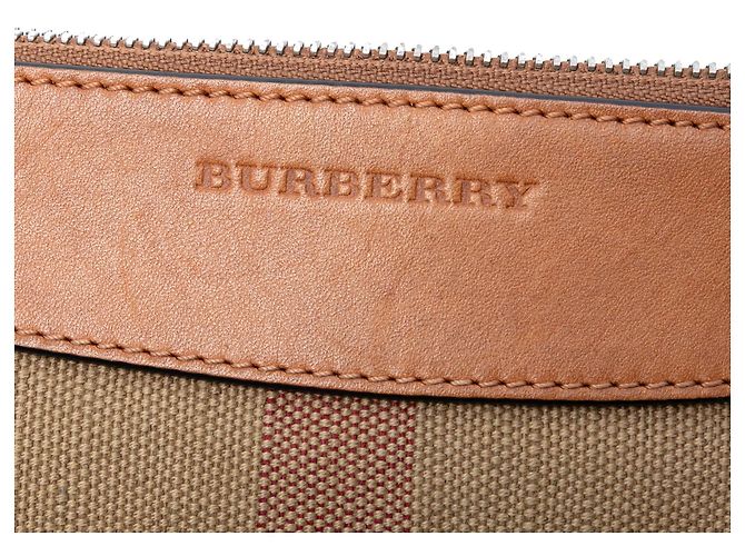 Borsa a tracolla Burberry Peyton in tela Mega Check marrone - vista 6