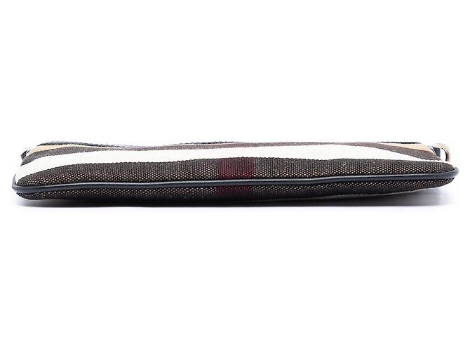 Borsa a tracolla Burberry Peyton in tela Mega Check marrone - vista 3