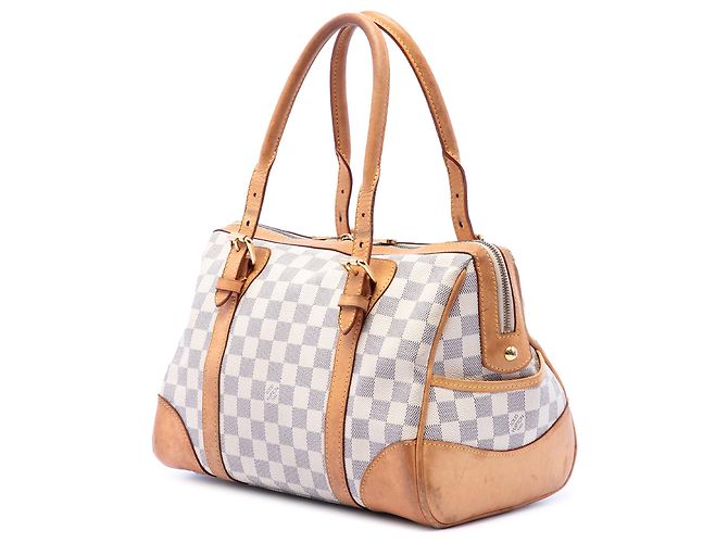 Borsa Louis Vuitton Damier Azur Berkeley bianca Bianco - vista 2