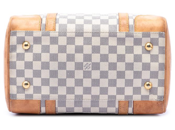 Borsa Louis Vuitton Damier Azur Berkeley bianca Bianco - vista 3