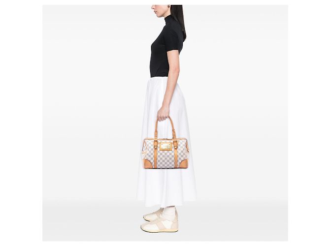 Borsa Louis Vuitton Damier Azur Berkeley bianca Bianco - vista 6