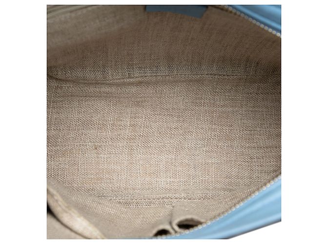 Borsa Gucci Bree Small Microguccissima Blu - vista 4