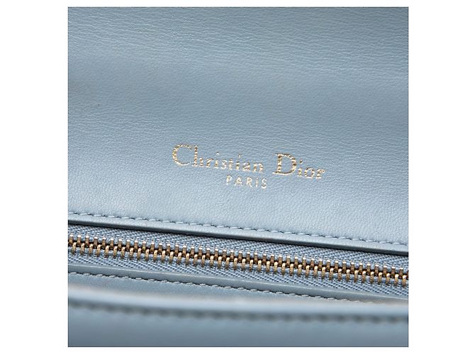 Borsa a tracolla Diorama Small in vitello borchiato Blue Dior - vista 5