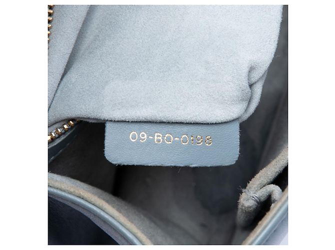 Borsa a tracolla Diorama Small in vitello borchiato Blue Dior - vista 6