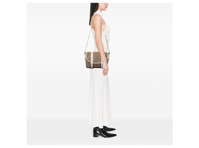 Borsa a tracolla Gucci GG Canvas beige - vista 7
