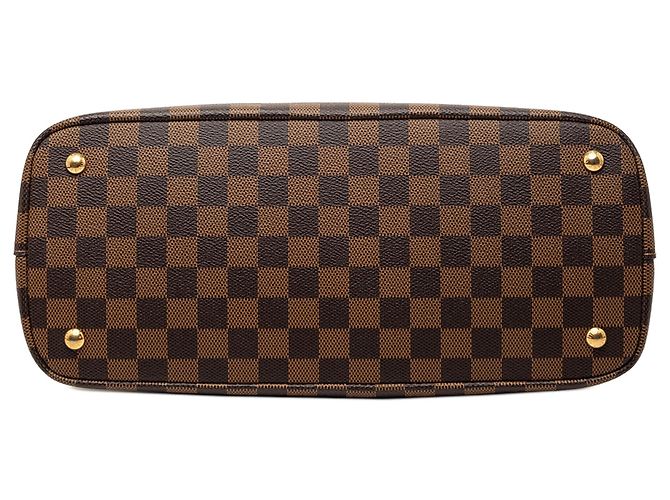 Borsa Satchel Louis Vuitton Damier Ebene Kensington Marrone - vista 3