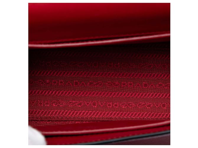 Borsa crossbody a busta monocromatica Prada Saffiano Cuir rossa Rosso - vista 4