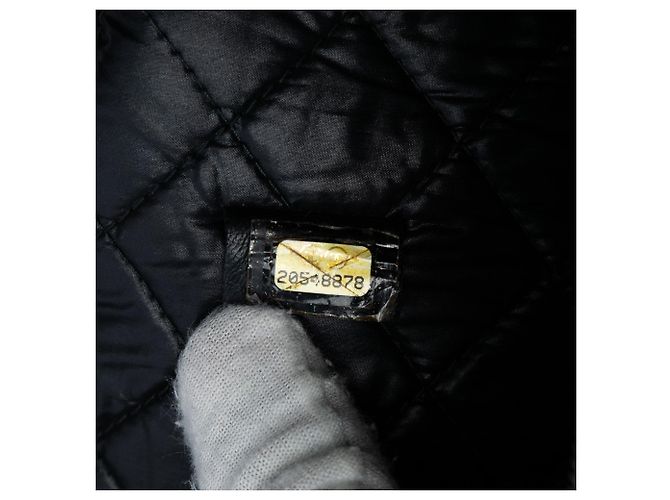 Clutch Chanel Large Quilted Patent O Case Nera Nero - vista 6
