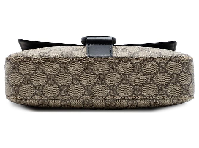 Borsa a tracolla con patta Gucci GG Supreme Beige - vista 3