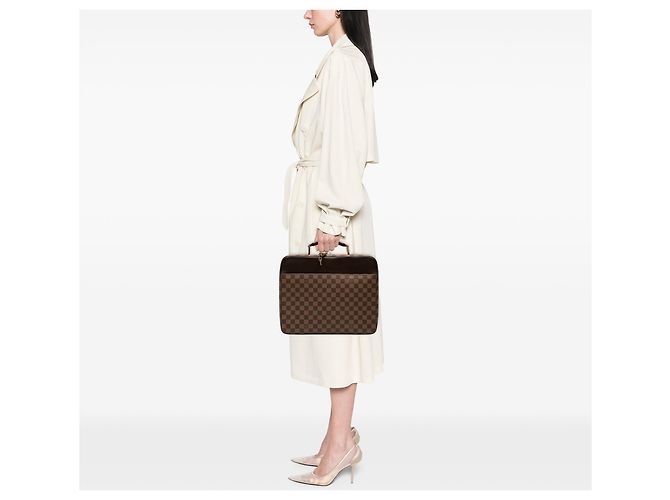 Borsa Business Sabana Louis Vuitton Damier Ebene Marrone Porta Computer - vista 6