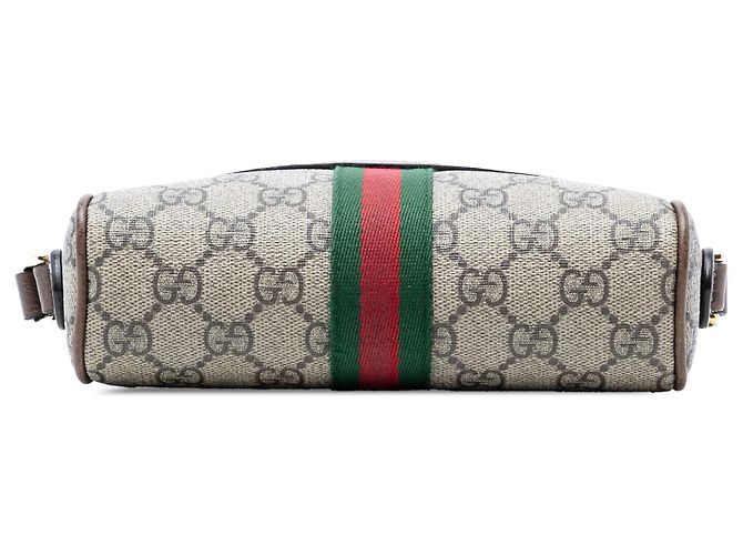 Borsa a tracolla Gucci Mini GG Supreme Web Ophidia Beige - vista 3