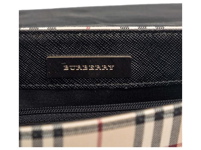 Bolsa Tiracolo com Aba Burberry House Check Canvas Bege - vista 5