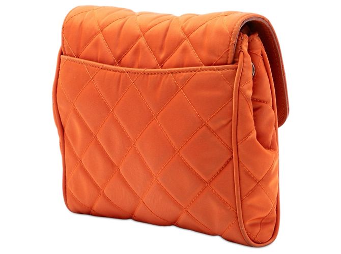 Bolso bandolera con cadena Prada Impuntu Tessuto Naranja - vista 2