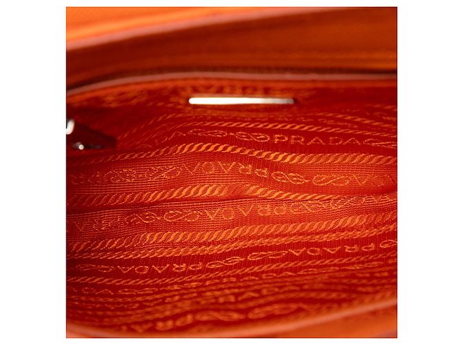 Bolso bandolera con cadena Prada Impuntu Tessuto Naranja - vista 4
