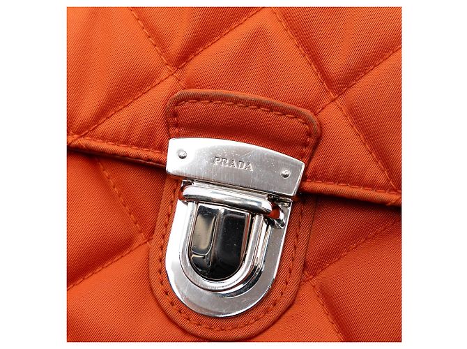 Bolso bandolera con cadena Prada Impuntu Tessuto Naranja - vista 5