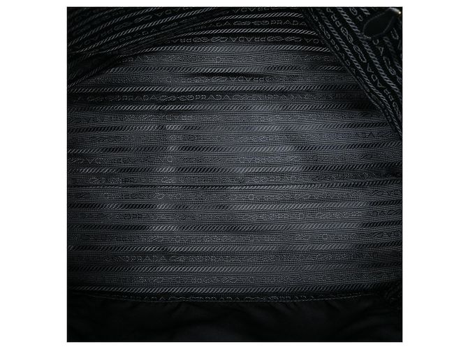 Tote Black Prada Tessuto Velluto Ricamo Trompe L oeil Nero - vista 4