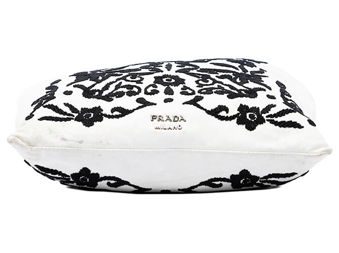 Tote Prada Nappa Ricamo Bianca Bianco - vista 3