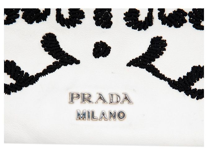 Tote Prada Nappa Ricamo Bianca Bianco - vista 5