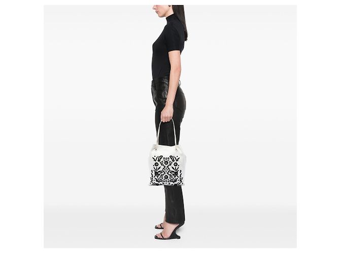 Tote Prada Nappa Ricamo Bianca Bianco - vista 6