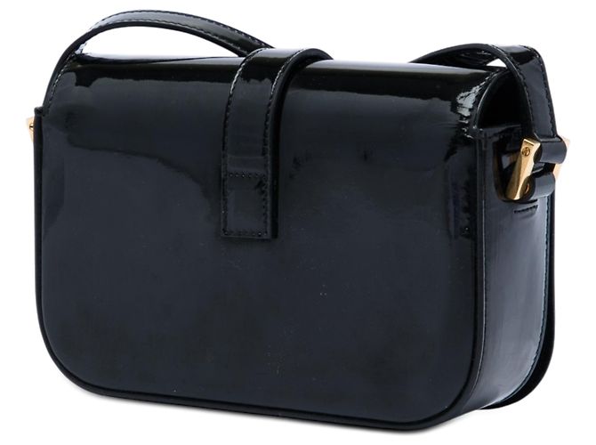 Borsa a tracolla Saint Laurent Small Patent Monogram Universite Nera Nero - vista 2