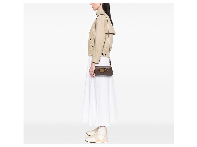 Borsa Eva Damier Ebene marrone Louis Vuitton - vista 6