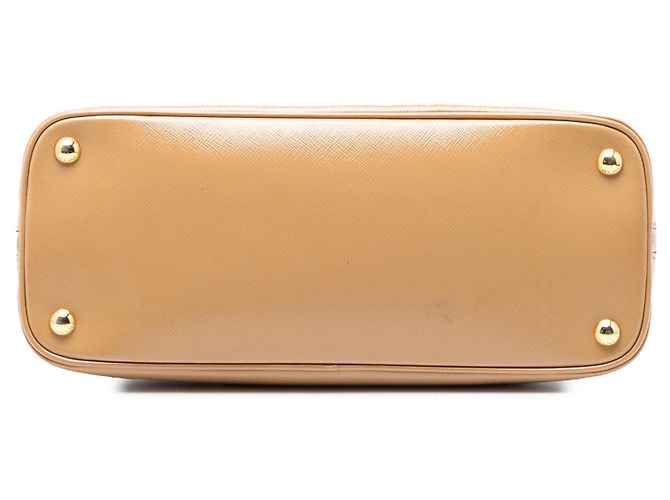 Borsa Prada Promenade Medium Saffiano Vernice Tan Cammello - vista 3