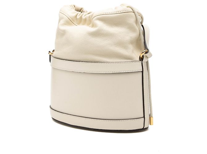 Horsebit 1955 Borsa a secchiello Gucci 1955 Horsebit in pelle di vitello bianca Bianco - vista 2