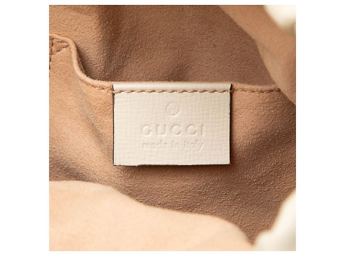 Horsebit 1955 Borsa a secchiello Gucci 1955 Horsebit in pelle di vitello bianca Bianco - vista 5