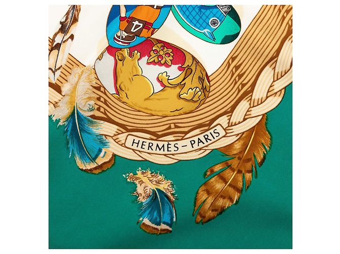 Hermès Couvee d Hermes Seidentuch Grün 90 - Ansicht 3
