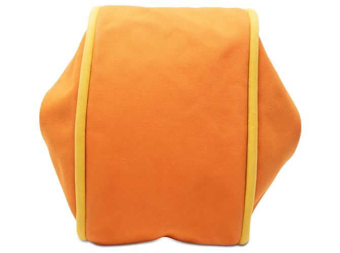 Borsa da spiaggia Hermès Toile Lindy Arancione - vista 3