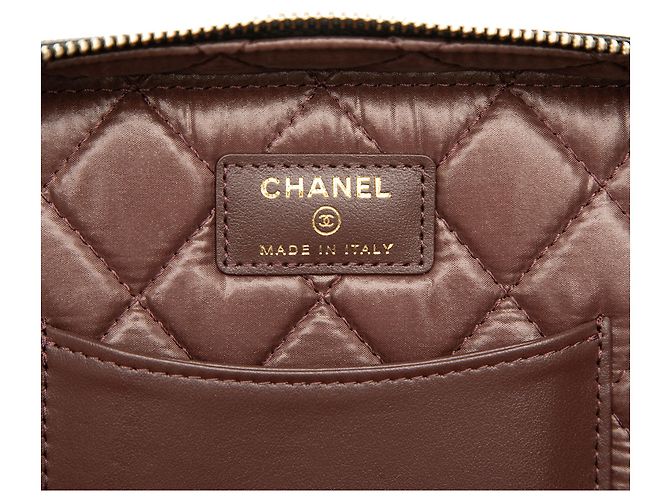 Vanity Beauty Case Chanel Medium CC Quilted Caviar Nero - vista 5