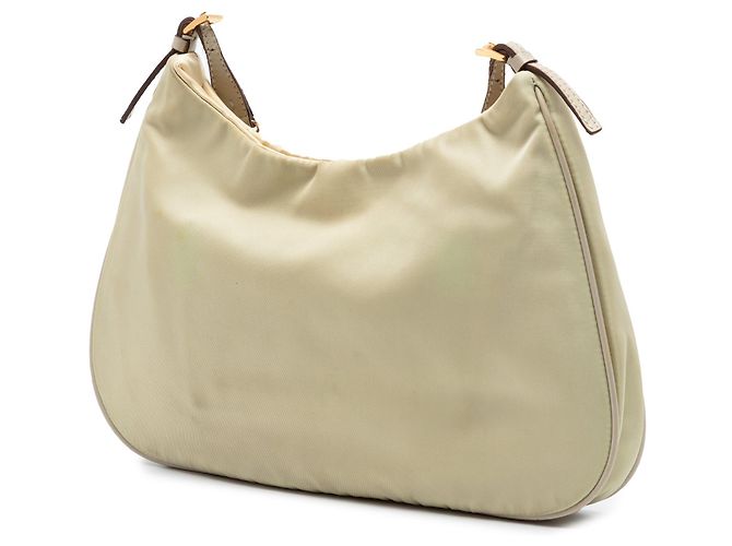 Borsa a tracolla con catena Prada Tessuto Marrone - vista 2