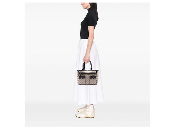Tote Gucci GG Crystal Abbey D Ring Beige - vista 6