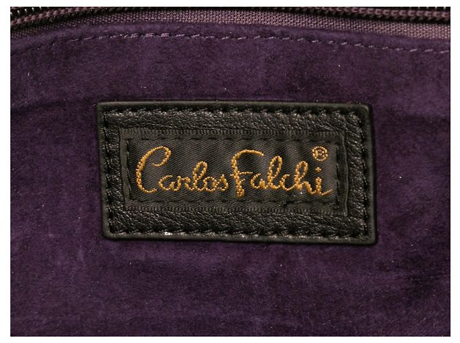 Autre Marque Saco Tote em Python com Tachas Preto Carlos Falchi - vista 5