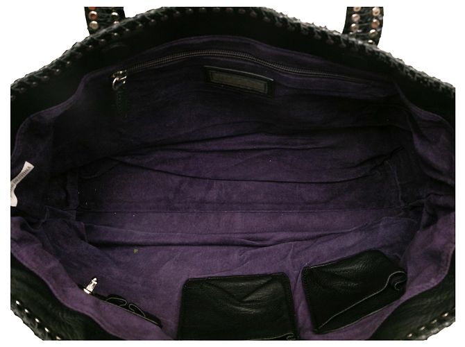 Autre Marque Saco Tote em Python com Tachas Preto Carlos Falchi - vista 6