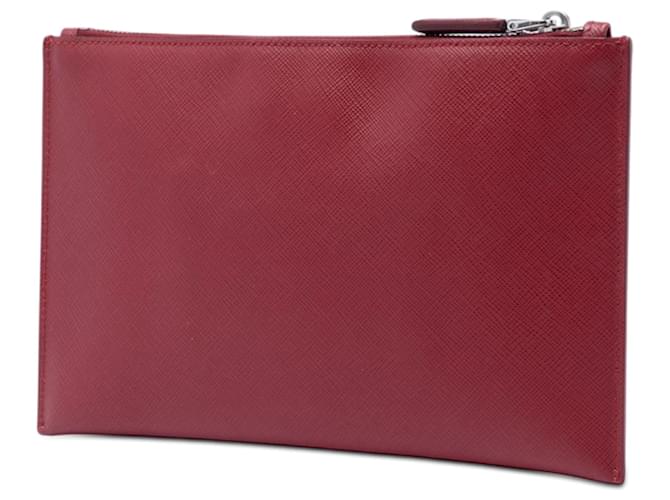 Clutch Prada Saffiano rossa Rosso - vista 2