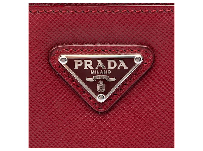 Clutch Prada Saffiano rossa Rosso - vista 5